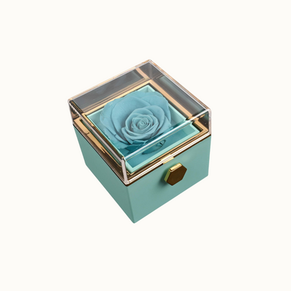 Écrin Rose Éternelle & Collier Gravé